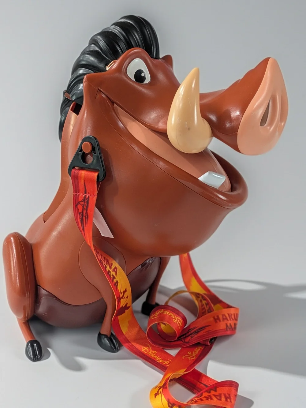 Disney Parks The Lion King Pumbaa Popcorn Bucket Bucket w/ Lanyard - Hakuna Mata